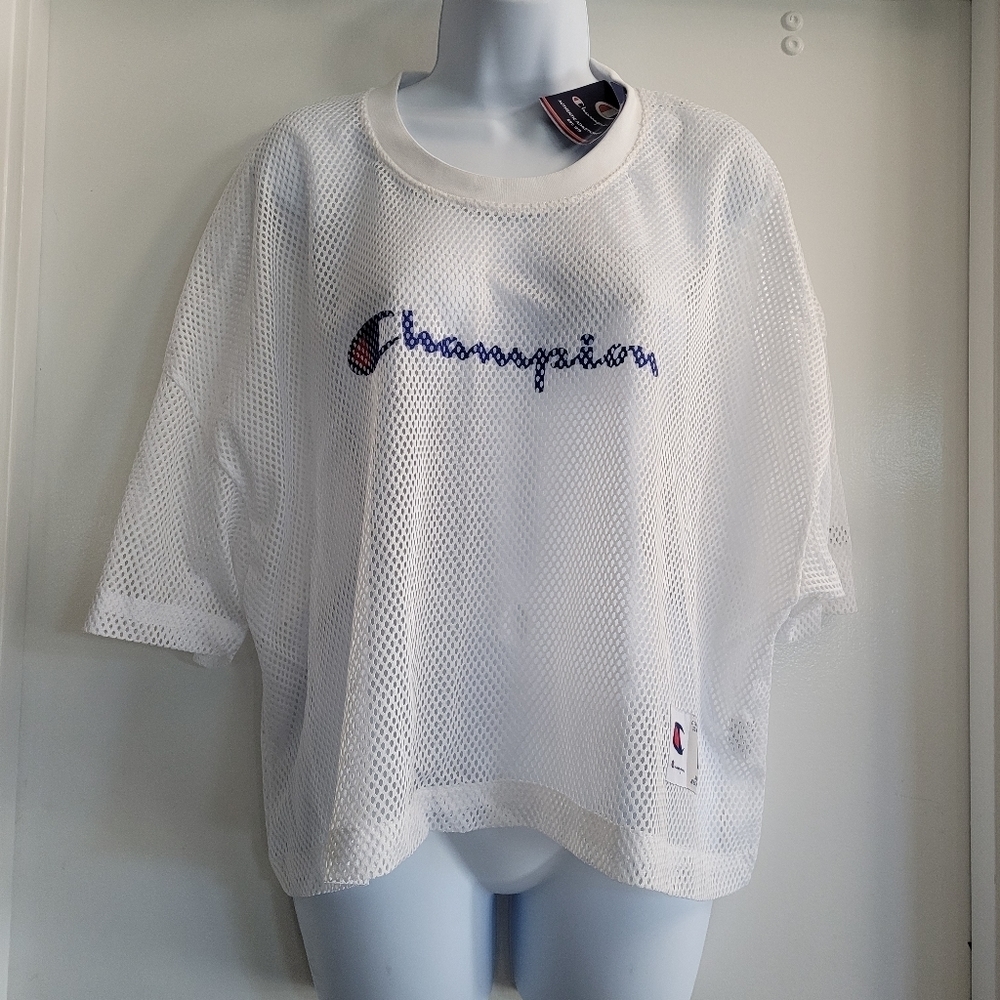 Champion see through netting crop top